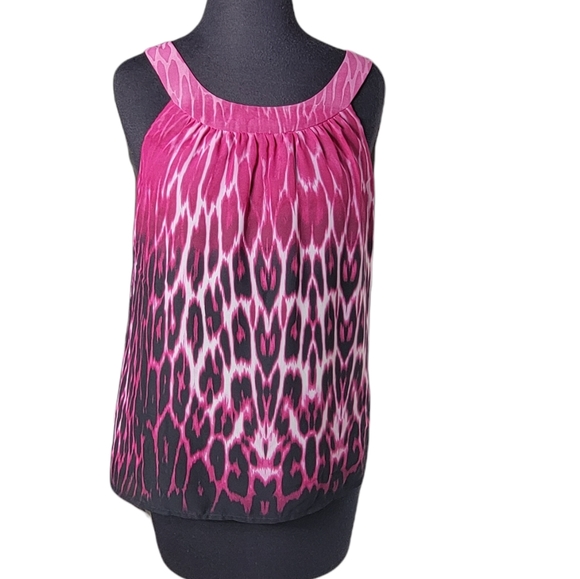 AB Studio printed sleeveless scoop neck top size small - Picture 1 of 6